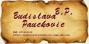 Budislava Paučković vizit kartica